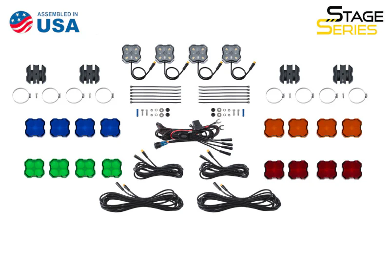 Diode Dynamics Stage Series SXS Rock Light Installer Kit - RGBW M8 w/Controller (4-pack) - Image 8