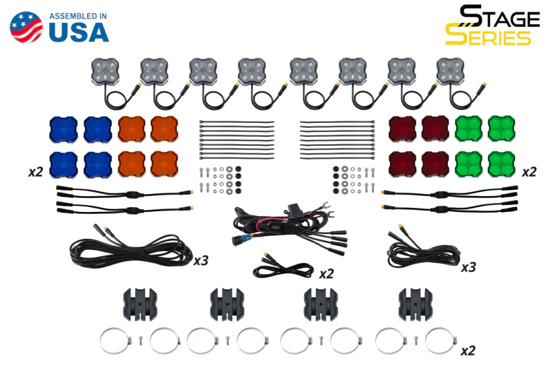 Diode Dynamics Stage Series SXS Rock Light Installer Kit - RGBW M8 w/Controller (8-pack) - Image 4
